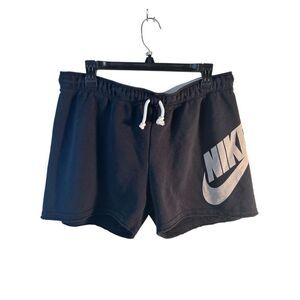 Nike shorts women’s large rn#56323 Elastic pull on black "Just do it"